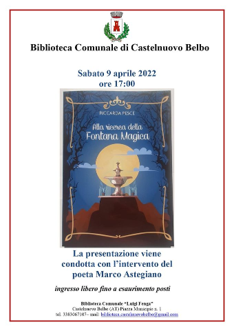 Castelnuovo Belbo | Presentazione "Alla ricerca della Fontana Magica"
