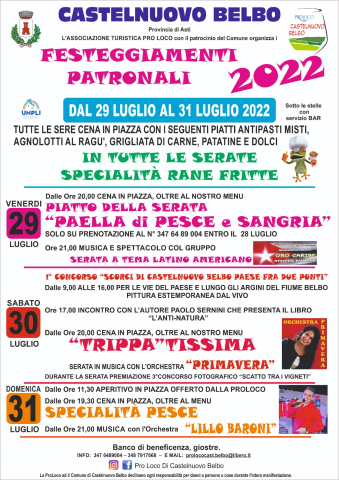Castelnuovo Belbo | Festeggiamenti patronali 2022