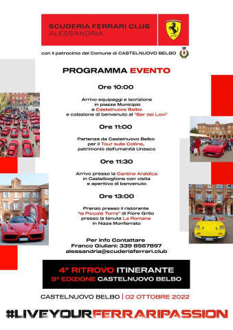Castelnuovo Belbo | Raduno Ferrari (edizione 2022)