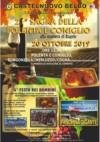 20 ott 2019 21° sagra polenta e coniglio