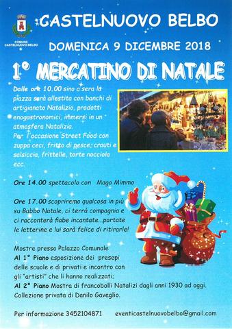 1° Mercatino di Natale a Castelnuovo Belbo